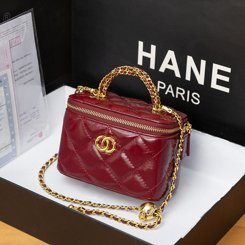 品牌轻奢新款小香风盒子包手提小包女包级感链条包手机包肩斜挎包