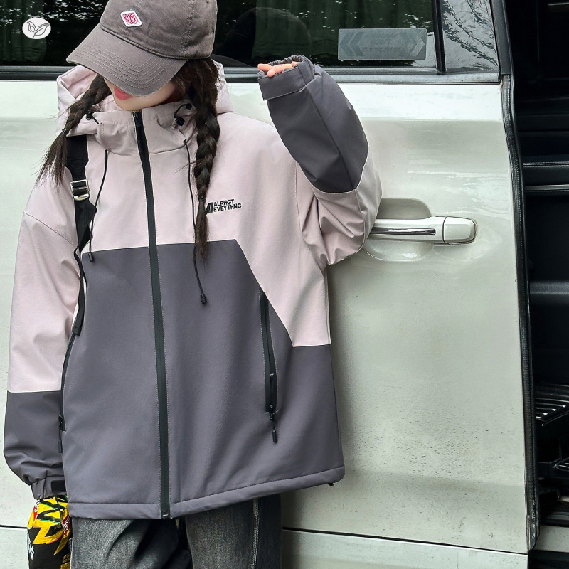 女童夹棉加厚冲锋衣外套2025秋冬新款中大童撞色刺绣夹克衫户外服,童装外套,祺儿童装 女童夹棉加厚冲锋衣外套2025秋冬新款中大童撞色刺绣夹克衫户外服,童装外套,祺儿童装