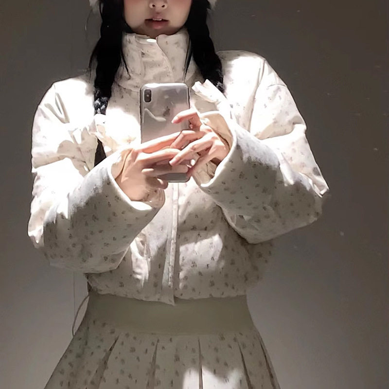 小众龄丝绒面包棉服套装女冬厚小时尚套装