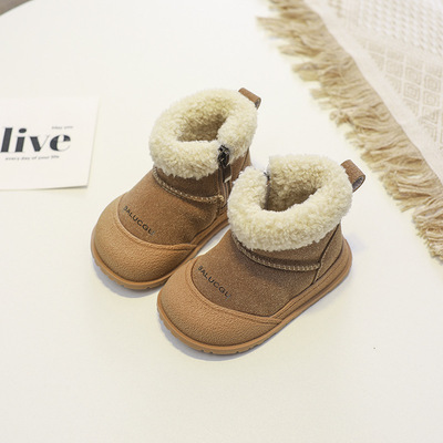 1-2岁宝宝棉鞋加绒加厚防踢冬鞋