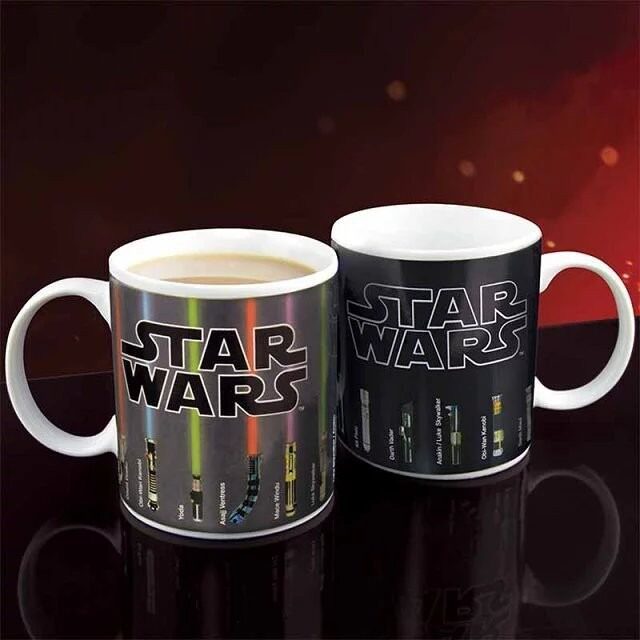 Star Wars Mug星球大战光剑热反应陶瓷咖啡变色马克杯游戏机 水杯