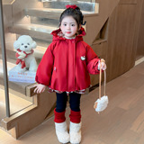女童加绒棉服冬装儿童外套2025新款可爱卡通女冬季保暖上衣潮P89，童装棉衣，祺妙童装