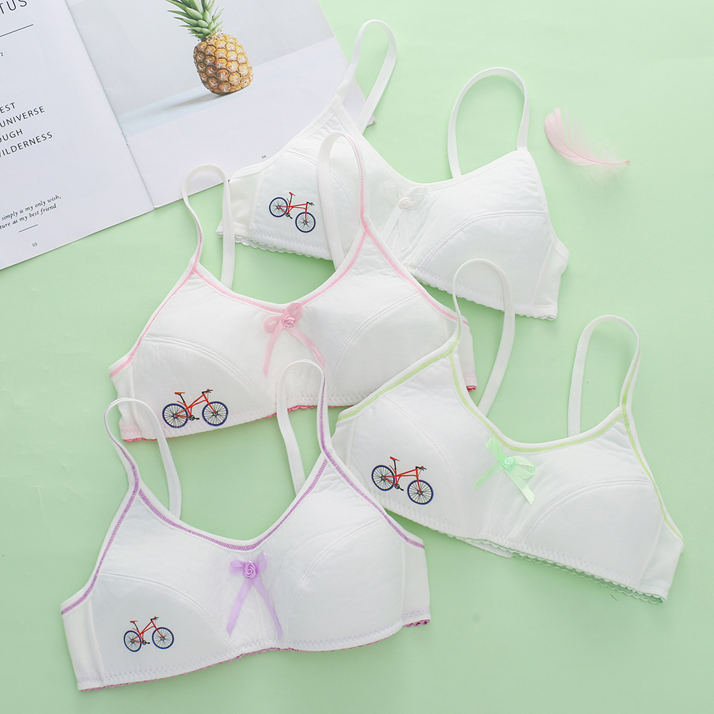 女童内衣小吊带背心发育期小学生棉质吊带防凸点女孩儿童带搭扣文