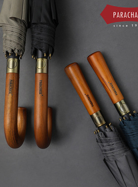 PARACHASE假双层自动长柄伞122cm加大抗风雨伞士商务尔夫伞