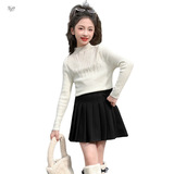 女童2025年春秋新款洋气满天星打底毛衣女大童户外韩系甜美毛毛衣，童装毛衣，祺儿童装