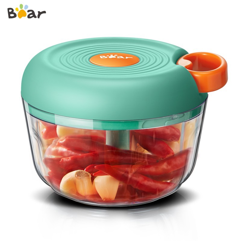 小熊伊万蒜泥神器拉蒜器手动搅碎机蒜蓉家用搅蒜打蒜器大蒜捣碎机