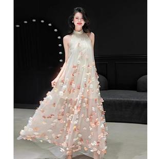 感法式 绝美超仙气晨袍女2025新款 甜美花朵新娘晨拍订婚晚礼服裙