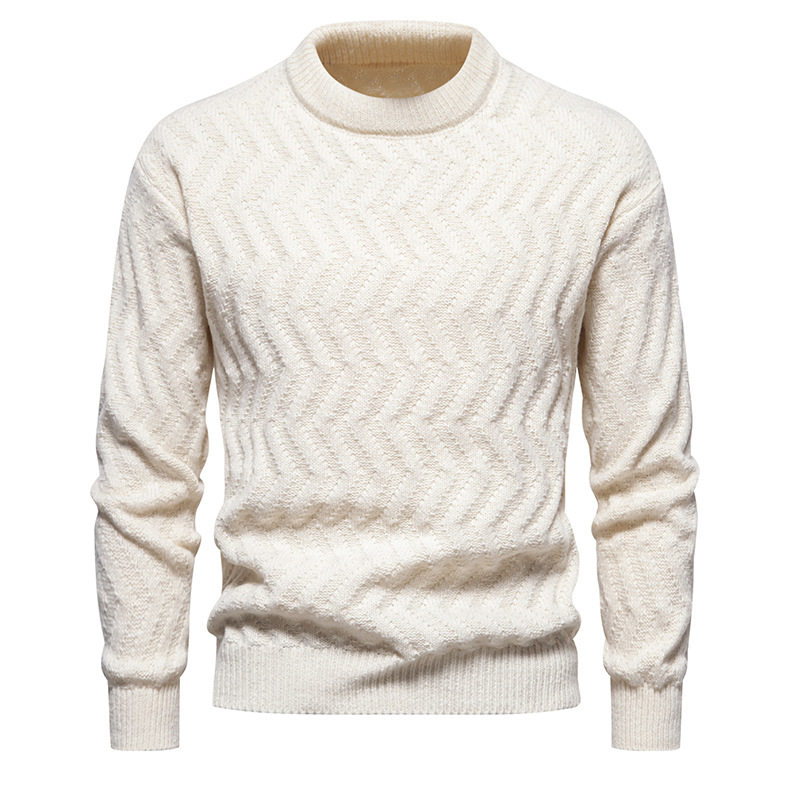 2023 Autumn/Winter Fashion Twisted Flower Round Neck Knitwear Solid Color Pullover Casual Sweater 1812-YM092-P50_voghion.com