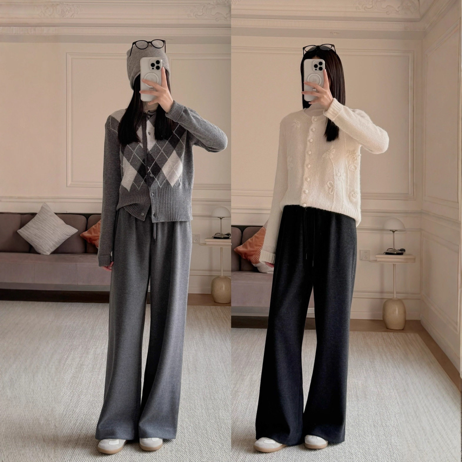 加厚款！ROW风~羊毛/桑蚕丝~一片式松紧腰直筒阔腿裤25冬,女装/女士精品,休闲裤,淘宝优惠券,粉丝福利购,淘宝优惠卷