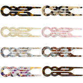 跨境亚马逊新款 ins风盘头发簪丸子头簪子女 发簪 醋酸发簪 U型法式