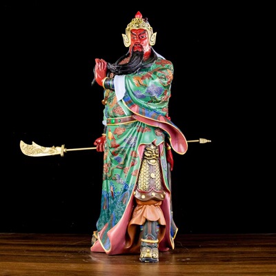 武财神关公神像摆件纯铜红脸关二爷关羽雕像堂口公司供奉开业礼品