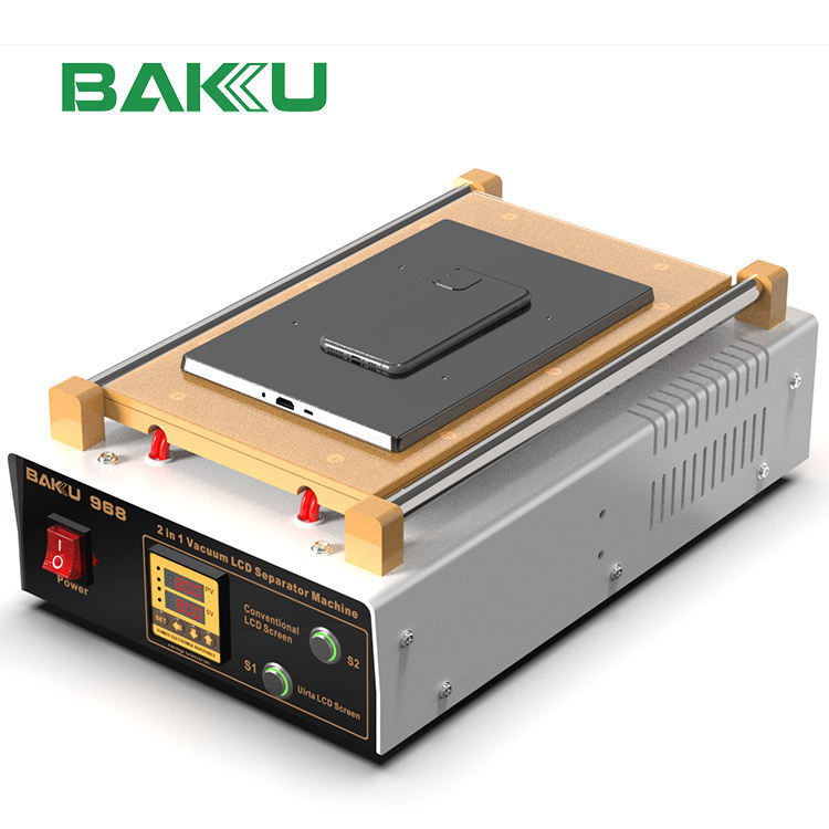 巴酷BK-968手机平板液晶屏幕2合1分离机拆分器加热仪内置真空泵
