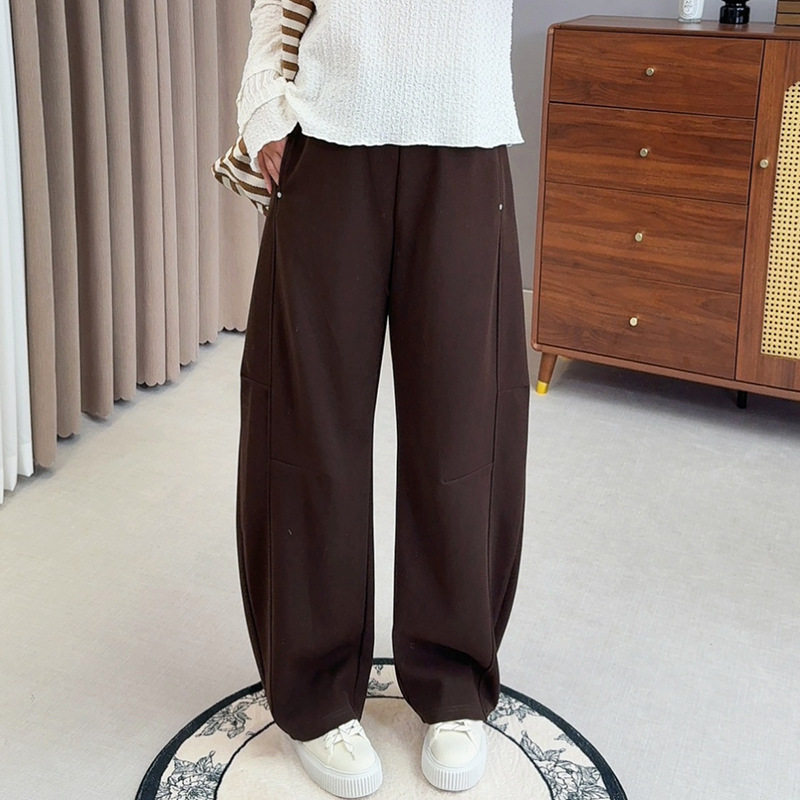 2025年秋季新款胖mm大码女装韩版气质裤子女款秋高腰休闲弯刀裤潮