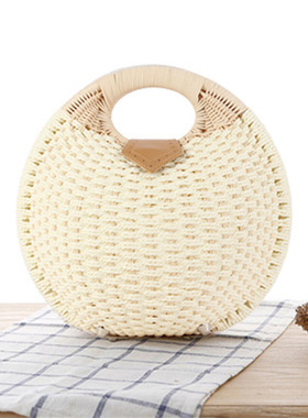 New stylish shell handbag women's unique cute wicker bag pap