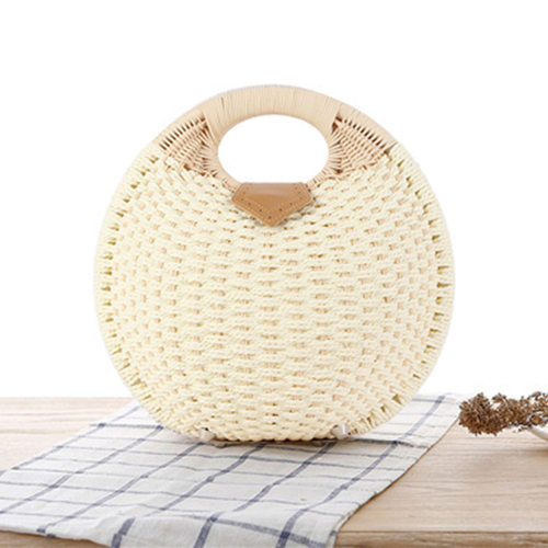 New stylish shell handbag women's unique cute wicker bag pap