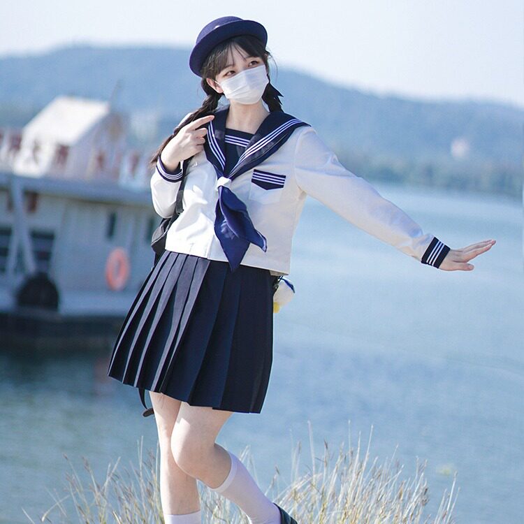 领白长袖jk制服学院风