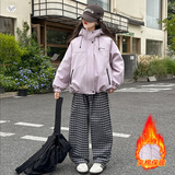 女童2025年冬季新款刺绣冲锋衣外套女大童户外加绒加厚保暖派克服，童装外套，祺儿童装