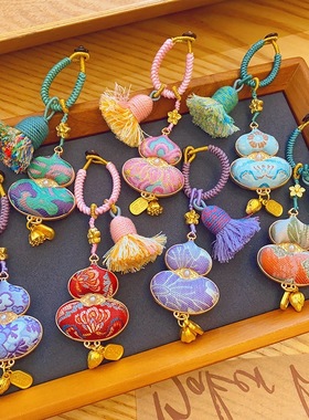 【成品】非遗纯手工名家宋锦葫芦挂件/包挂/车挂双面葫芦吊坠挂饰