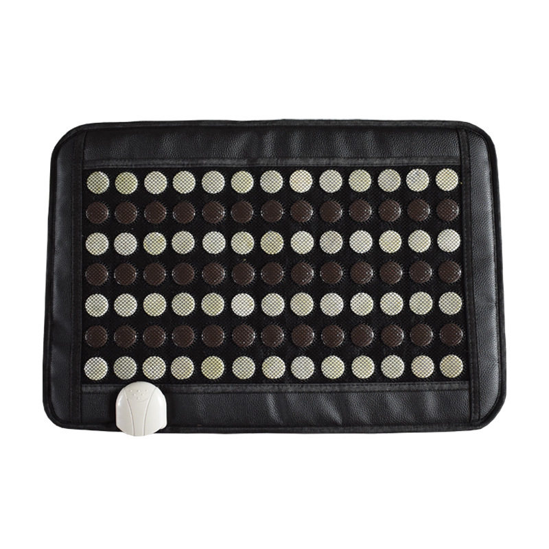 玉石托玛琳加热垫远红外线坐垫碧玺电气石靠背垫跨境亚马逊