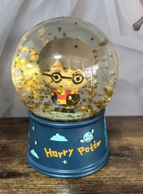 哈利波特孩水晶球带灯款树脂水球玩具摆件儿童生日礼物LED小夜灯