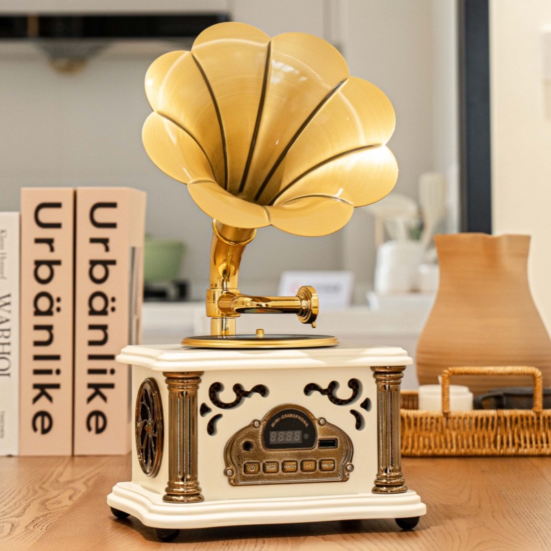 复古多功能迷你留声机欧式时尚创意礼品户外蓝牙音响客厅装饰摆件