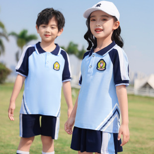 T恤班服 英伦风校服套装 小学生夏装 幼儿园园服夏季 棒球运动服短袖