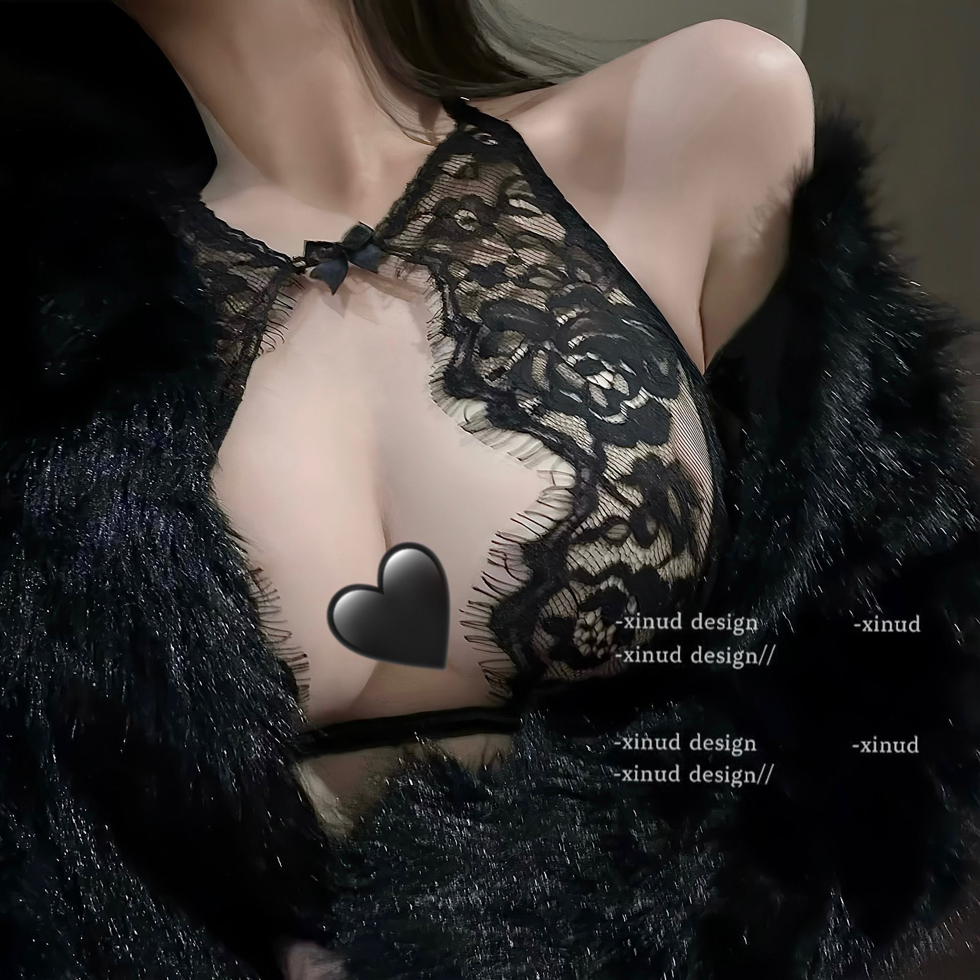 辣姐姐 日系性感纯欲纯色蕾丝内衣女士文胸美胸内搭打底