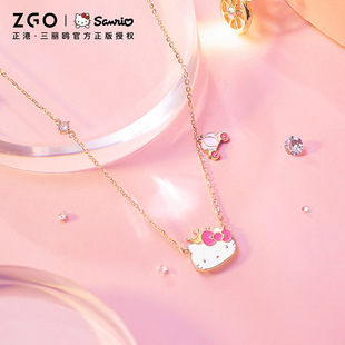 三丽鸥hellokitty项链女夏925纯银礼品生日小礼物女生项链3226