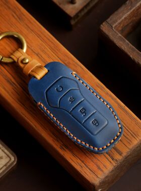 适用比亚迪唐钥匙套版唐dmi唐dmp唐ev真皮车内用品牛皮保护套