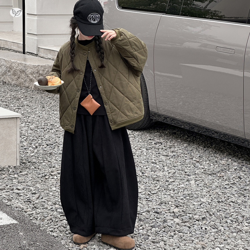 女童2025年新款套装秋冬装洋气时髦加绒加厚夹克外套儿童冬季两件，童装休闲套装，祺儿童装