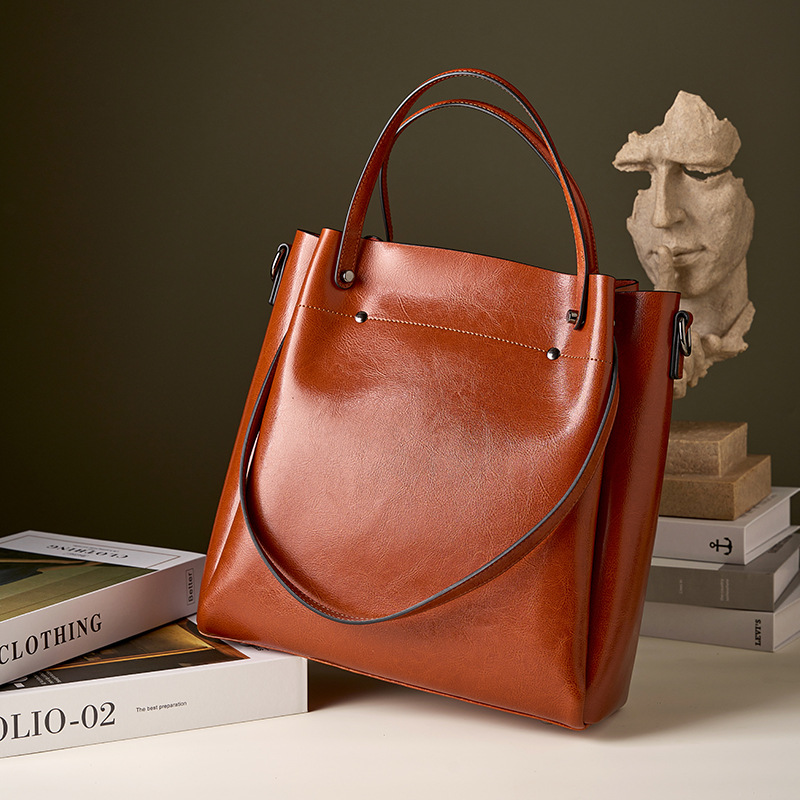 牛皮女包2025新款韩版肩斜挎包百搭大容量手提包