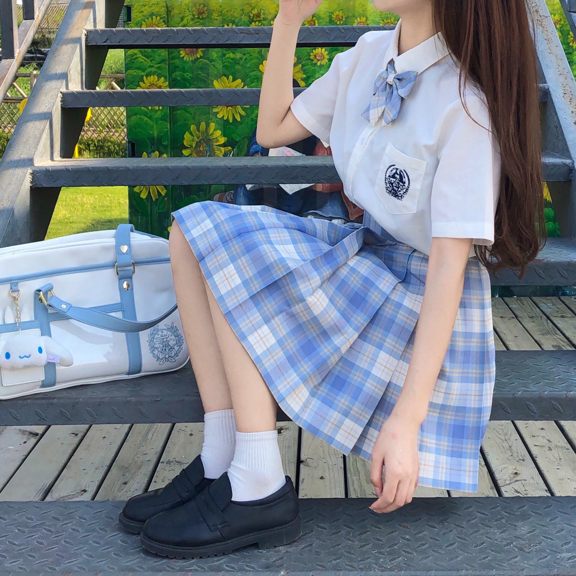 冰淇淋日系秋冬款制服正版百搭校供格裙学院风腰jk格子裙百褶裙