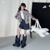 女童毛衣外套2025年秋季新款中大童卡通刺绣针织开衫可爱长袖上衣，童装毛衣，祺儿童装