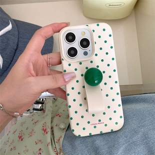 TAN｜韩系ins风波点小圆球指环扣适用iphone15promax手机壳苹果14/13手机保护壳