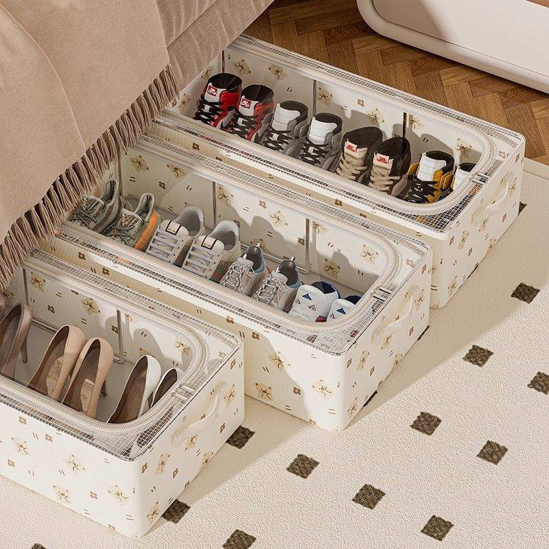 折叠床鞋子收纳鞋盒车载大容量防氧化防尘家用底架收纳神器整理盒