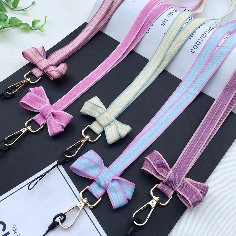 New Bowknot Phone Lanyard - Long Neck Strap with Wide Band