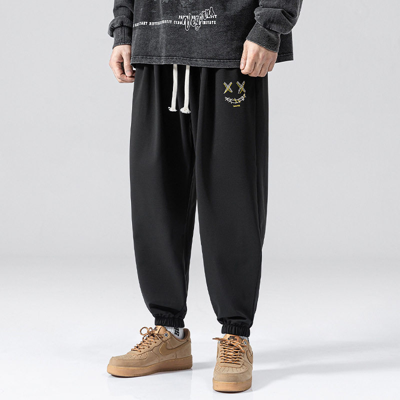 K3368大码装运动裤加加大胖子佬休闲宽松小脚哈伦束脚卫裤