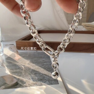 S26原重工手链T家经典款圆球铃铛纯银粗链可调节轻奢小众级感