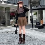 女童2025年春秋新款洋气满天星打底毛衣女大童户外韩系甜美毛毛衣，童装毛衣，祺儿童装