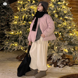 女童加棉加厚外套2025年冬季新款中大儿童双面穿棉服休闲短款棉衣，童装棉衣，祺儿童装