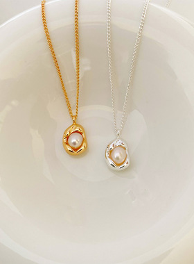 法式复古精致设计感淡水珍珠项链女轻奢小众通勤百搭优雅锁骨链