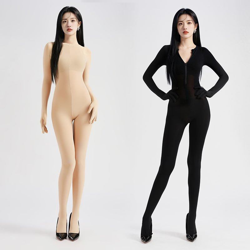 秋冬天鹅绒开档丝袜拉链连体衣性感五指手套紧身保暖全身连身袜子,女士内衣/男士内衣/家居服,连裤袜/打底袜,淘宝优惠券,粉丝福利购,淘宝优惠卷