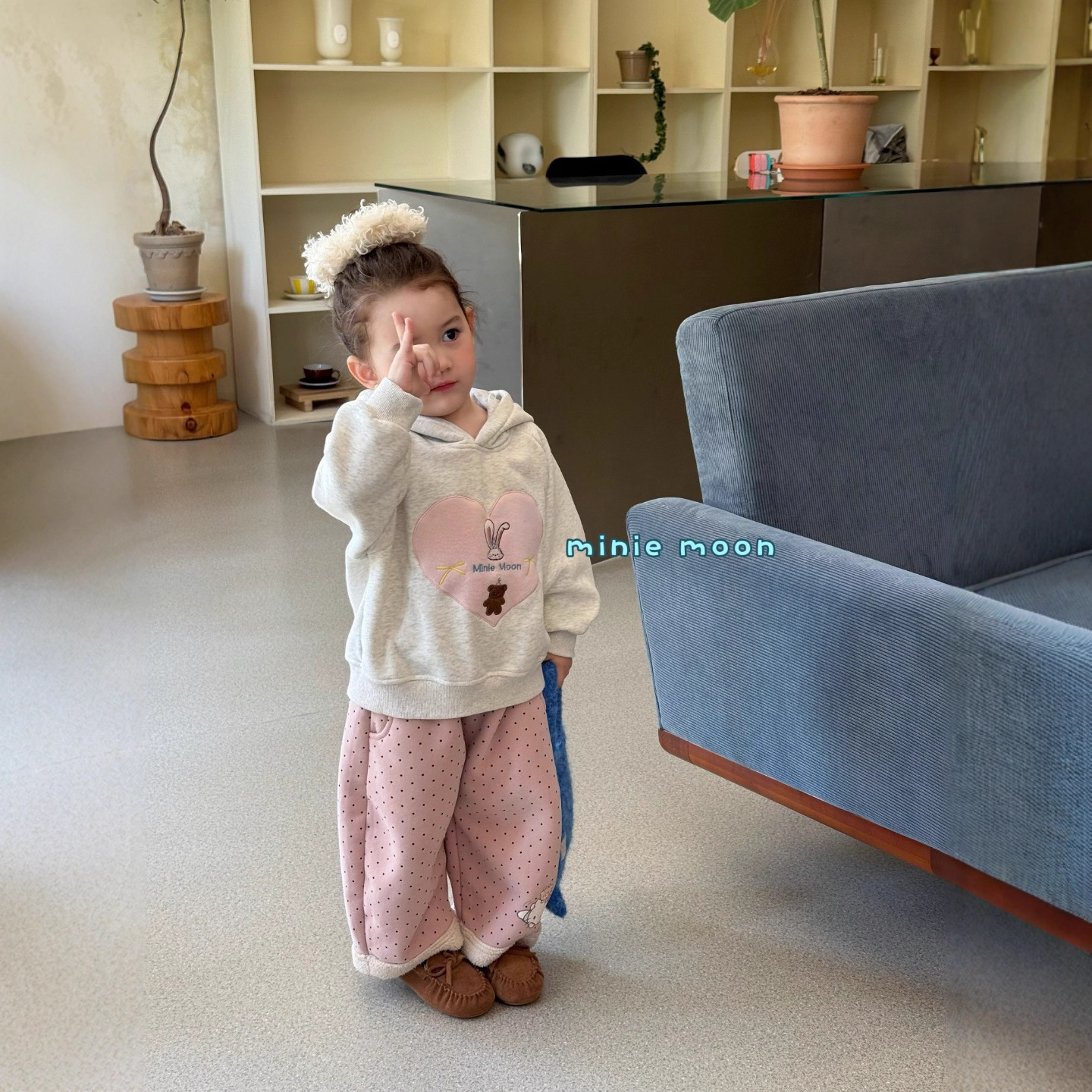 档口童装小月亮品牌miniemoon2025深秋加厚上新现货裤子51168粉色