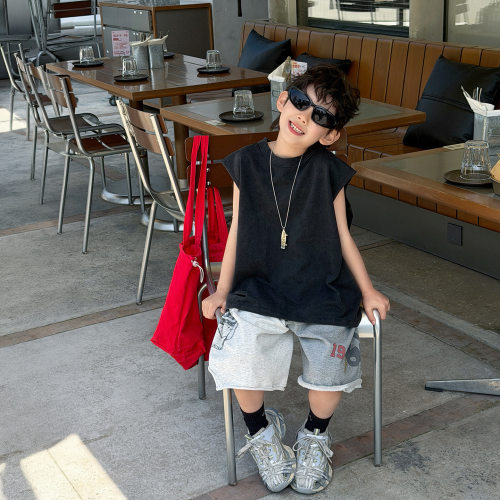 小杰家2026夏季新款男童韩版背心