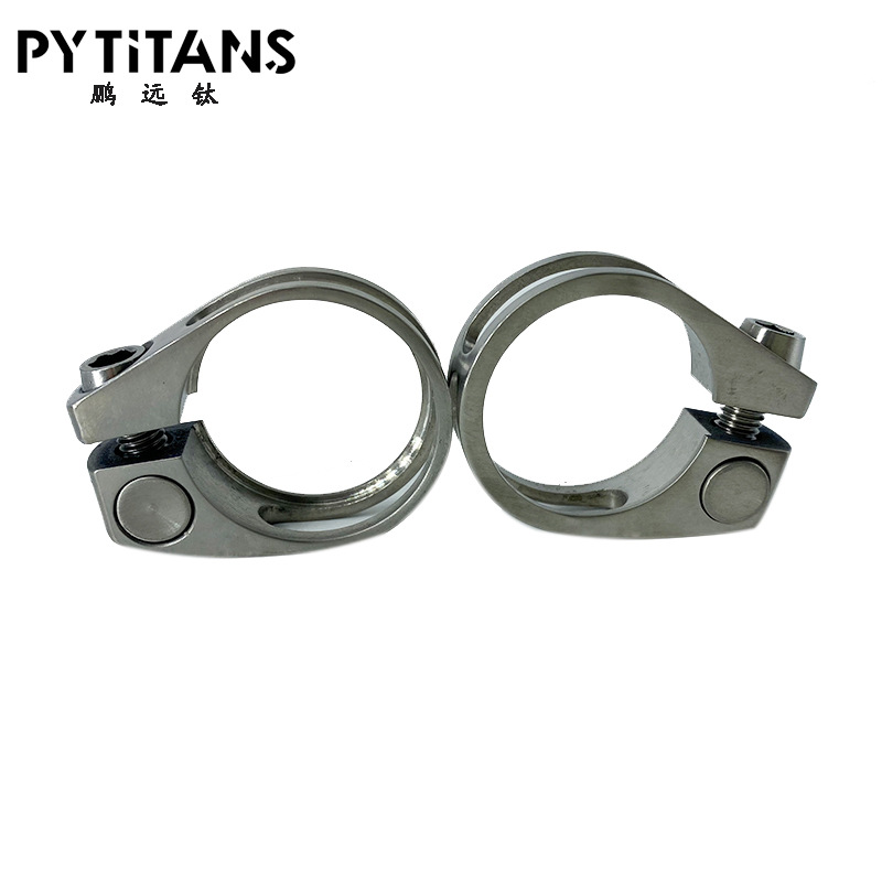 镂空座管夹自行车鞍座管夹山地公路自行车钛合金坐杆夹31.8 34.9m