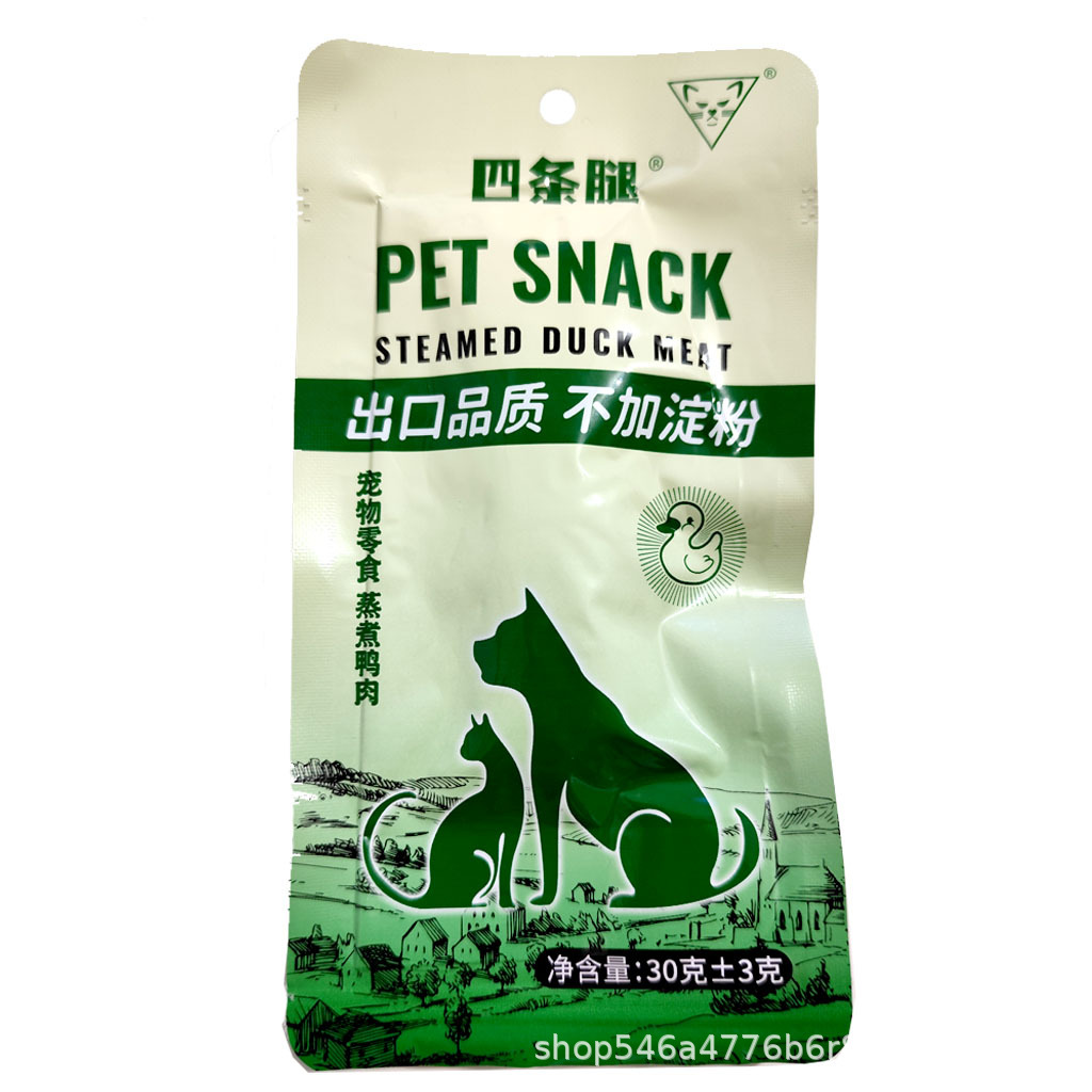 四条腿蒸煮鸭肉50包宠物猫狗通用