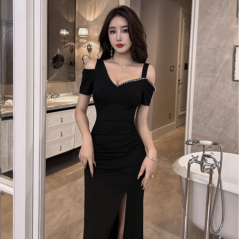 显瘦新款打底气质名媛收腰裙子长裙夜店女装蹦迪性感连衣裙服
