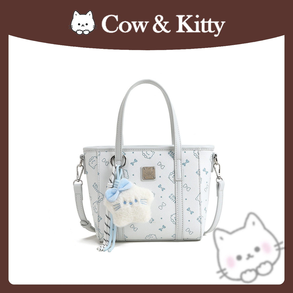 正品Cow&Kitty高级质感手提菜篮子包轻奢小众kiity粉色可爱斜挎包
