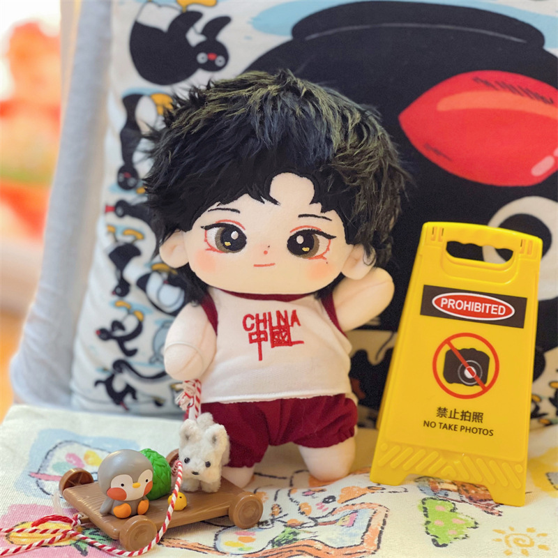 新款毛绒长发刘宇宁棉花娃娃骨架玩偶明星公仔节日礼品现货