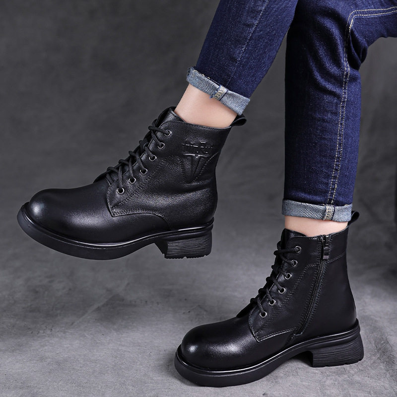 真皮保暖羊毛靴冬季加厚短靴中老年妈妈棉靴平底防滑软底低帮靴子,女鞋,时尚雪地靴,淘宝优惠券,粉丝福利购,淘宝优惠卷